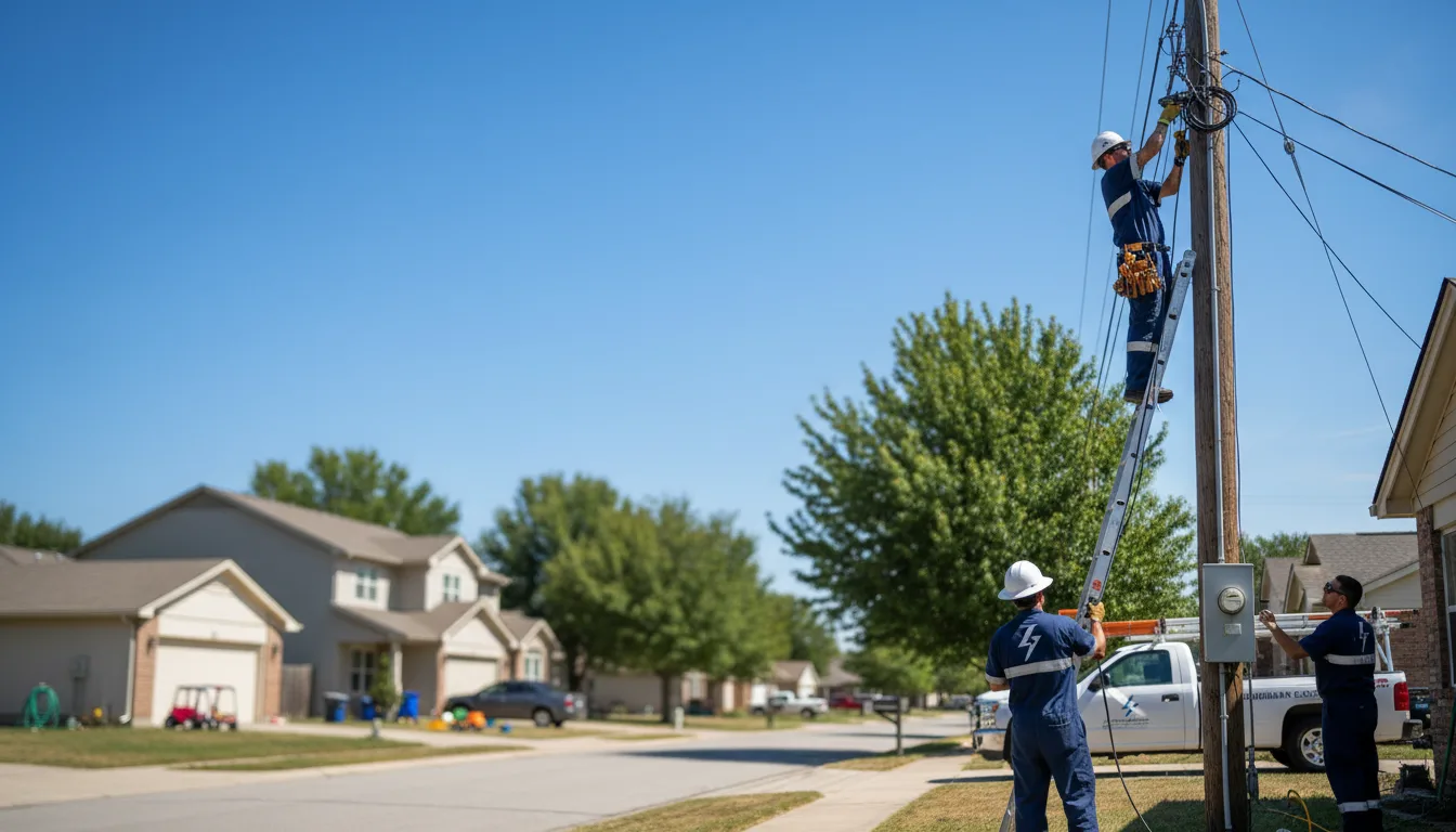 Residential electrician providing installation services in Vandervoort, AR